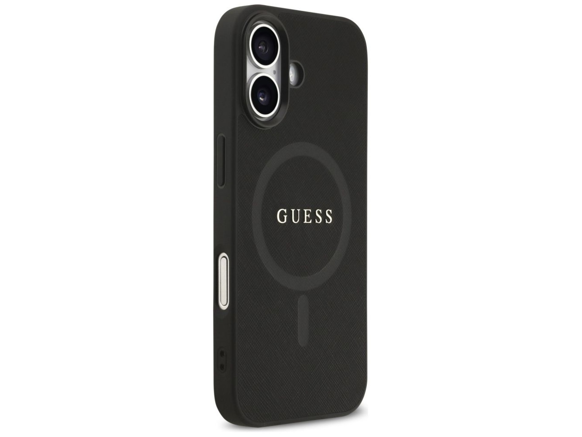 Guess Saffiano Classic Logo MagSafe case for iPhone 17 - black