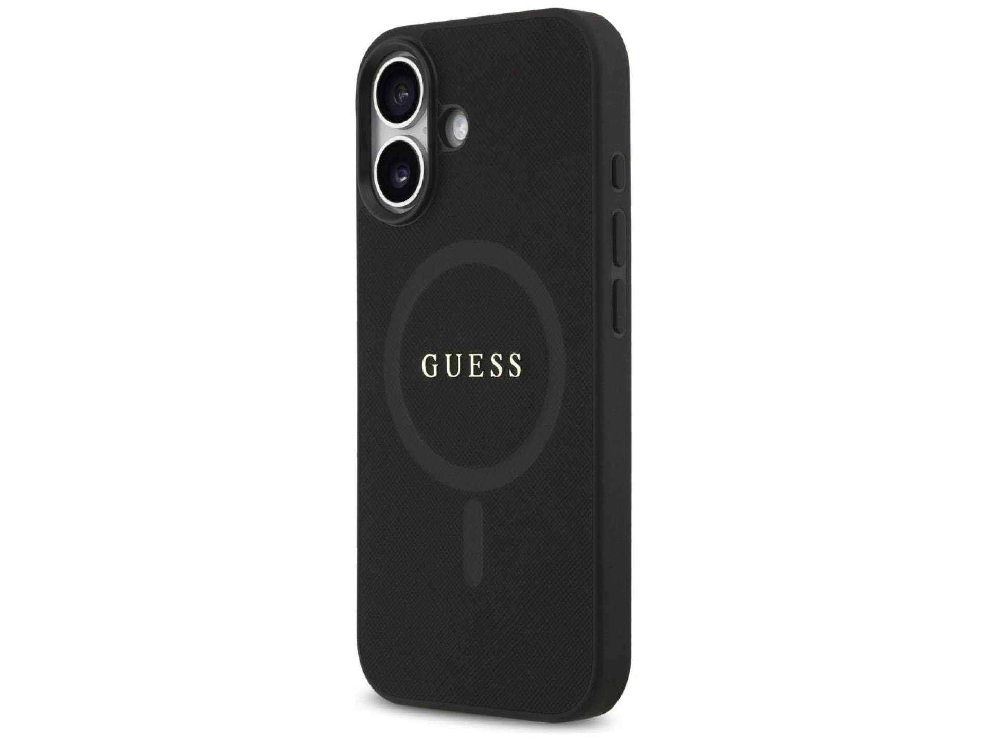 Guess Saffiano Classic Logo MagSafe case for iPhone 17 - black