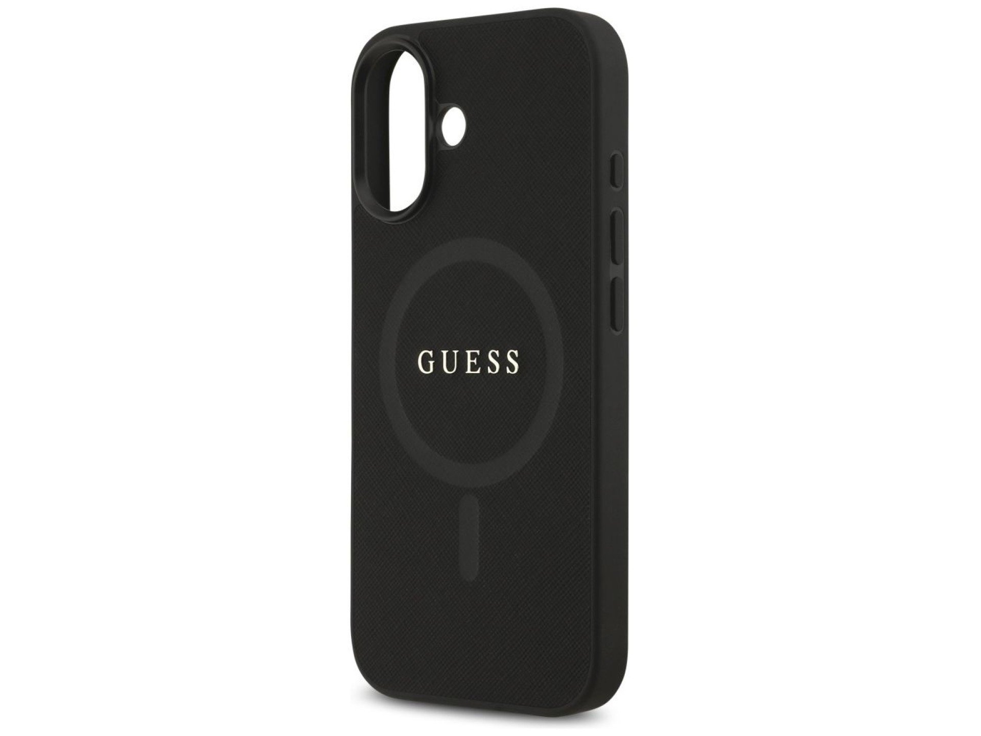 Guess Saffiano Classic Logo MagSafe case for iPhone 17 - black