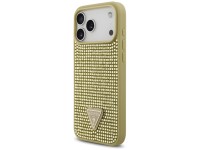 Guess Rhinestone Triangle Logo Case for iPhone 17 Pro Max - Gold