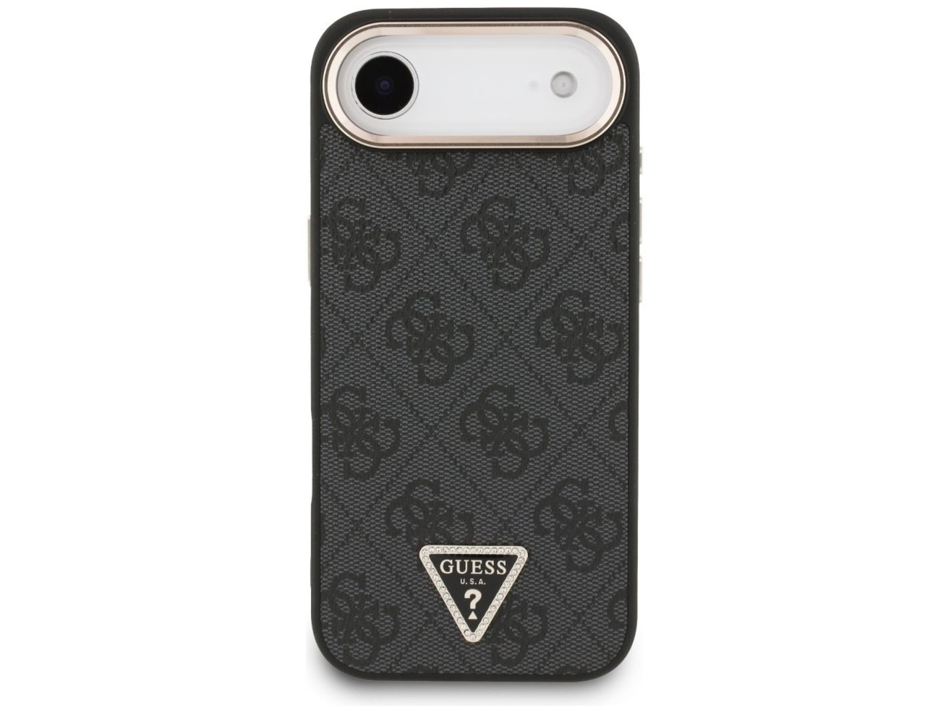 Guess 4G Triangle Logo MagSafe case for iPhone Air - black and gold
