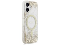 Capa Guess MagSafe com glitter na parte inferior para iPhone 17 - dourada Capa Guess MagSafe com glitter na parte inferior para iPhone 17 - dourada