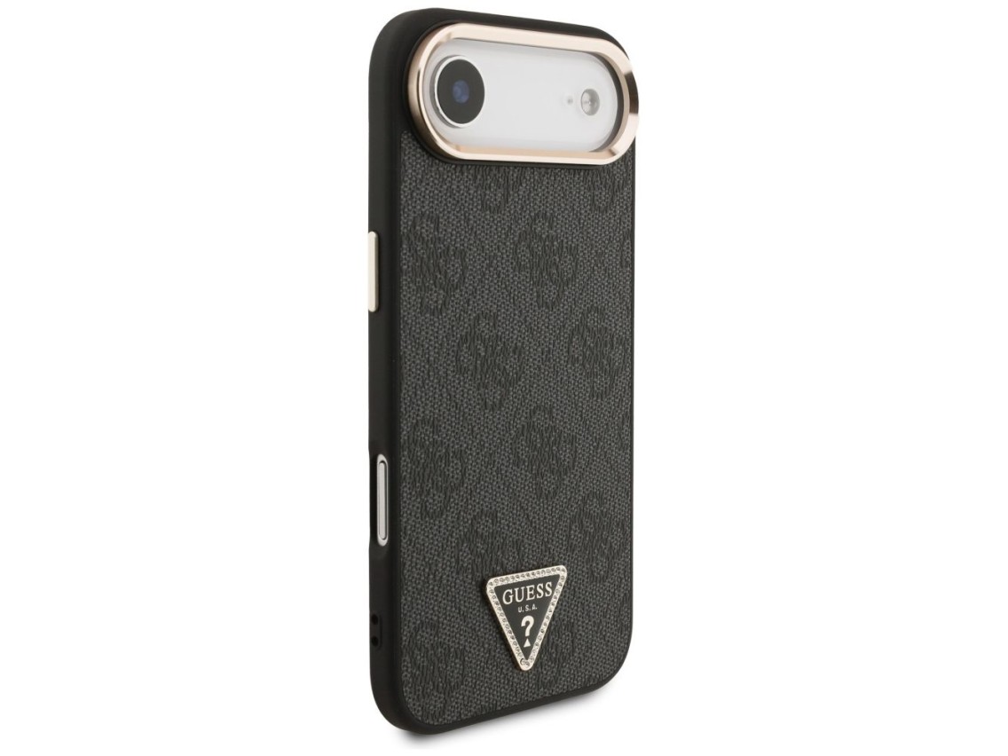 Guess 4G Triangle Logo MagSafe case for iPhone Air - black and gold