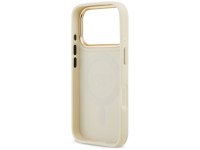 Capa Guess Granulada com Logo Strass e MagSafe para iPhone 17 Pro - bege Capa Guess Granulada com Logo Strass e MagSafe para iPhone 17 Pro - bege