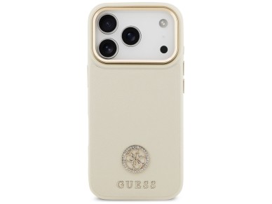 Guess Grained Strass Logo MagSafe case for iPhone 17 Pro - beige Guess Grained Strass Logo MagSafe case for iPhone 17 Pro - beige