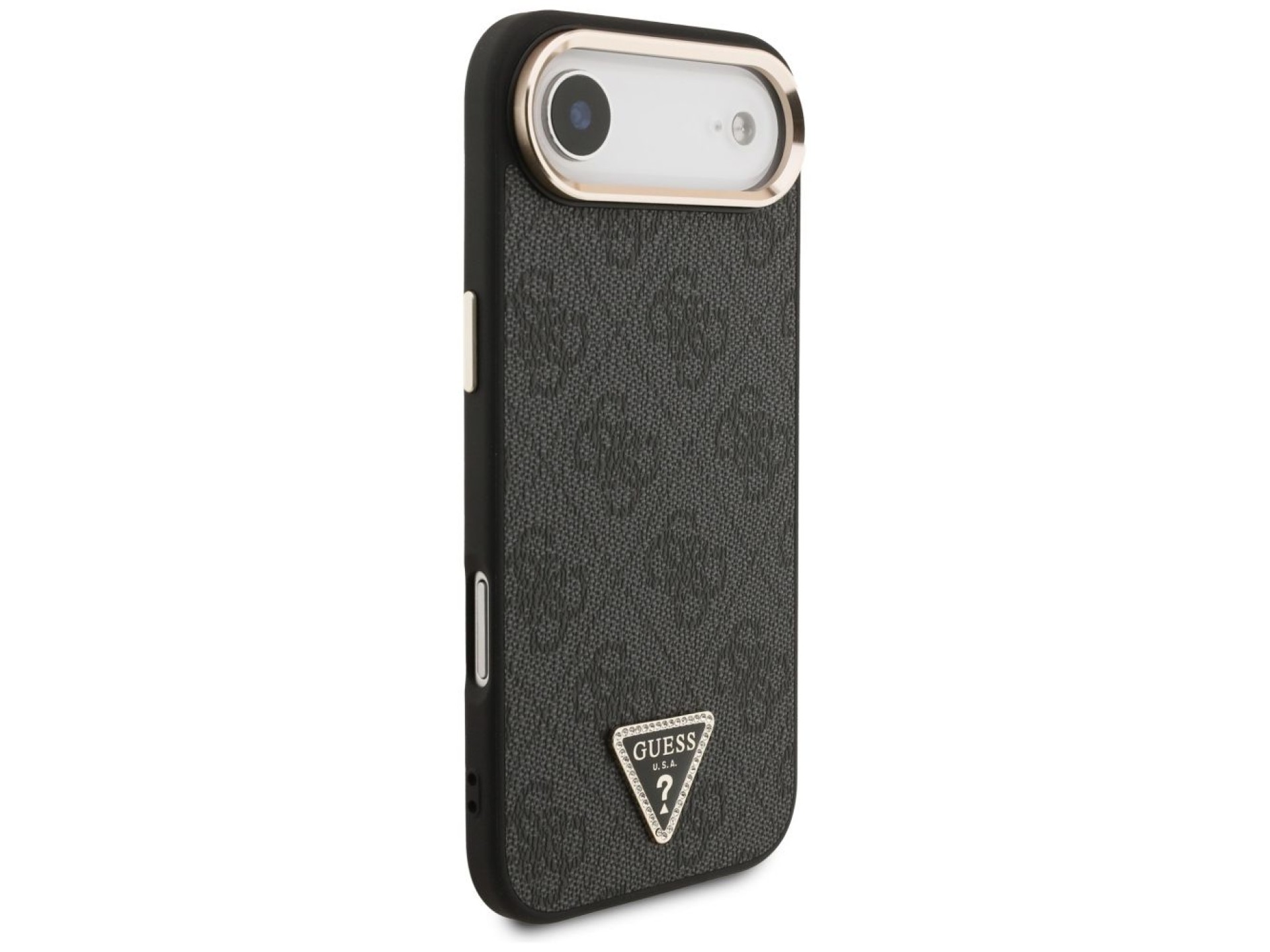 Guess 4G Triangle Logo MagSafe case for iPhone Air - black and gold