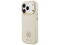 Capa Guess Granulada com Logo Strass e MagSafe para iPhone 17 Pro - bege Capa Guess Granulada com Logo Strass e MagSafe para iPhone 17 Pro - bege