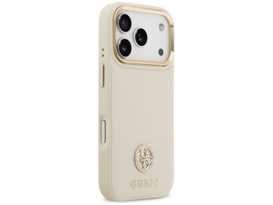 Guess Grained Strass Logo MagSafe case for iPhone 17 Pro - beige Guess Grained Strass Logo MagSafe case for iPhone 17 Pro - beige