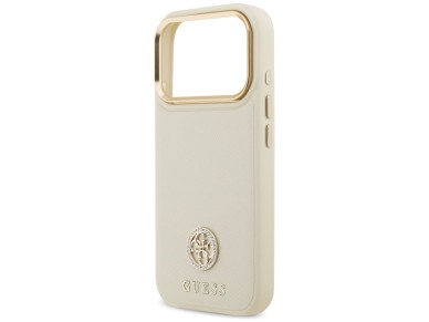 Guess Grained Strass Logo MagSafe case for iPhone 17 Pro - beige Guess Grained Strass Logo MagSafe case for iPhone 17 Pro - beige