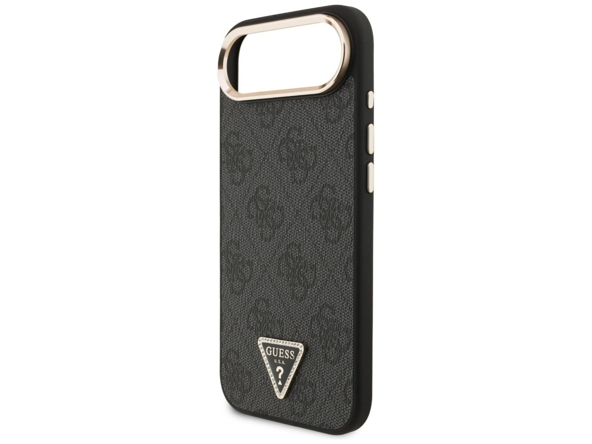 Guess 4G Triangle Logo MagSafe case for iPhone Air - black and gold