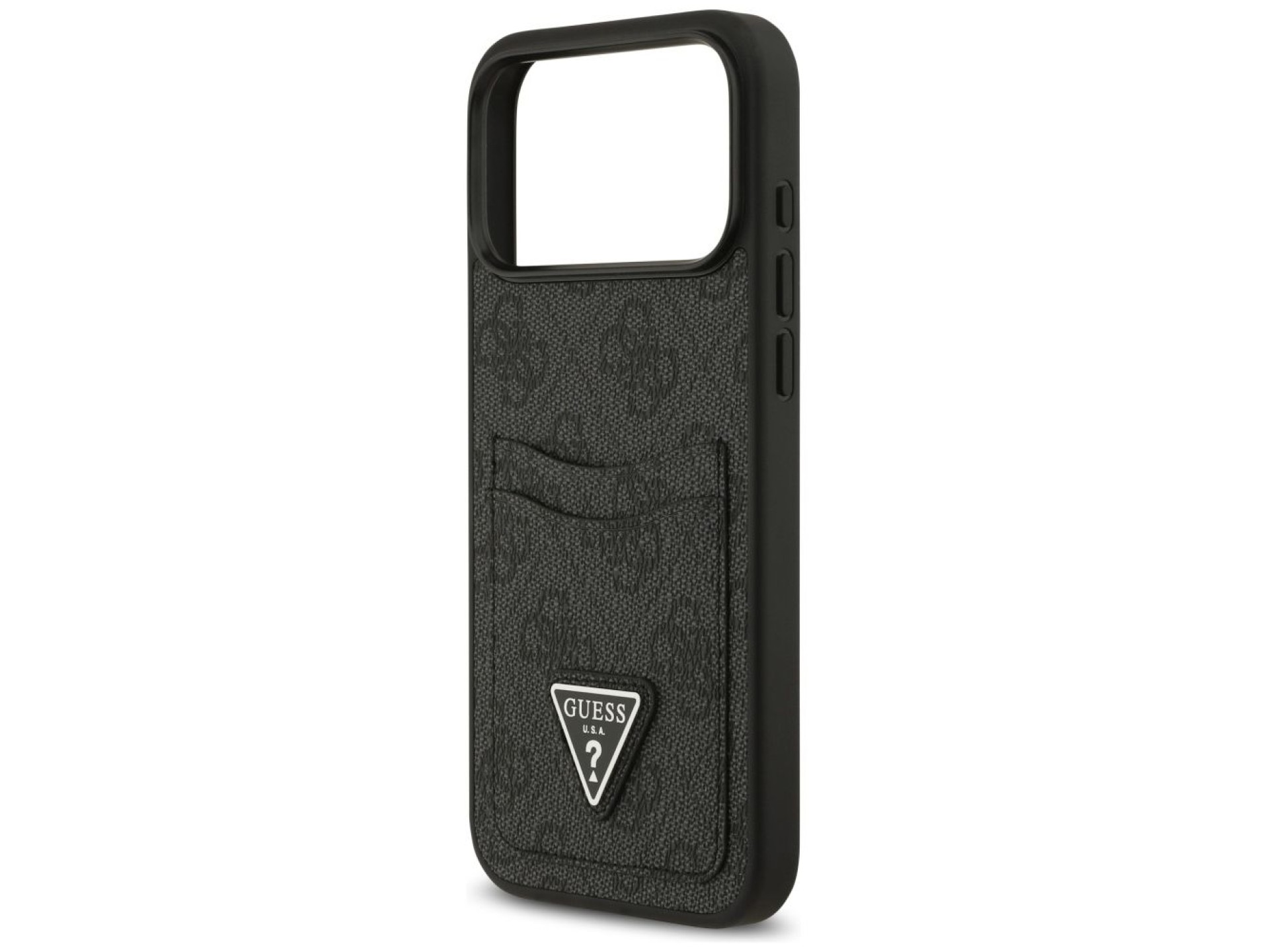 Funda Guess 4G nauble Card Triangle para iPhone 17 Pro Max - negra