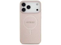 Capa Guess Saffiano Classic Logo MagSafe para iPhone 17 Pro Max - Rosa Capa Guess Saffiano Classic Logo MagSafe para iPhone 17 Pro Max - Rosa
