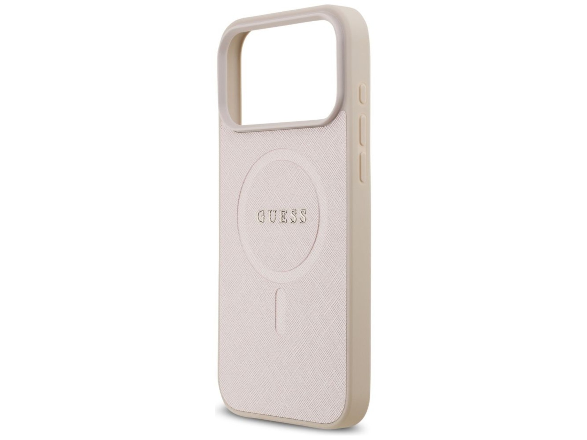 Capa Guess Saffiano Classic Logo MagSafe para iPhone 17 Pro Max - Rosa