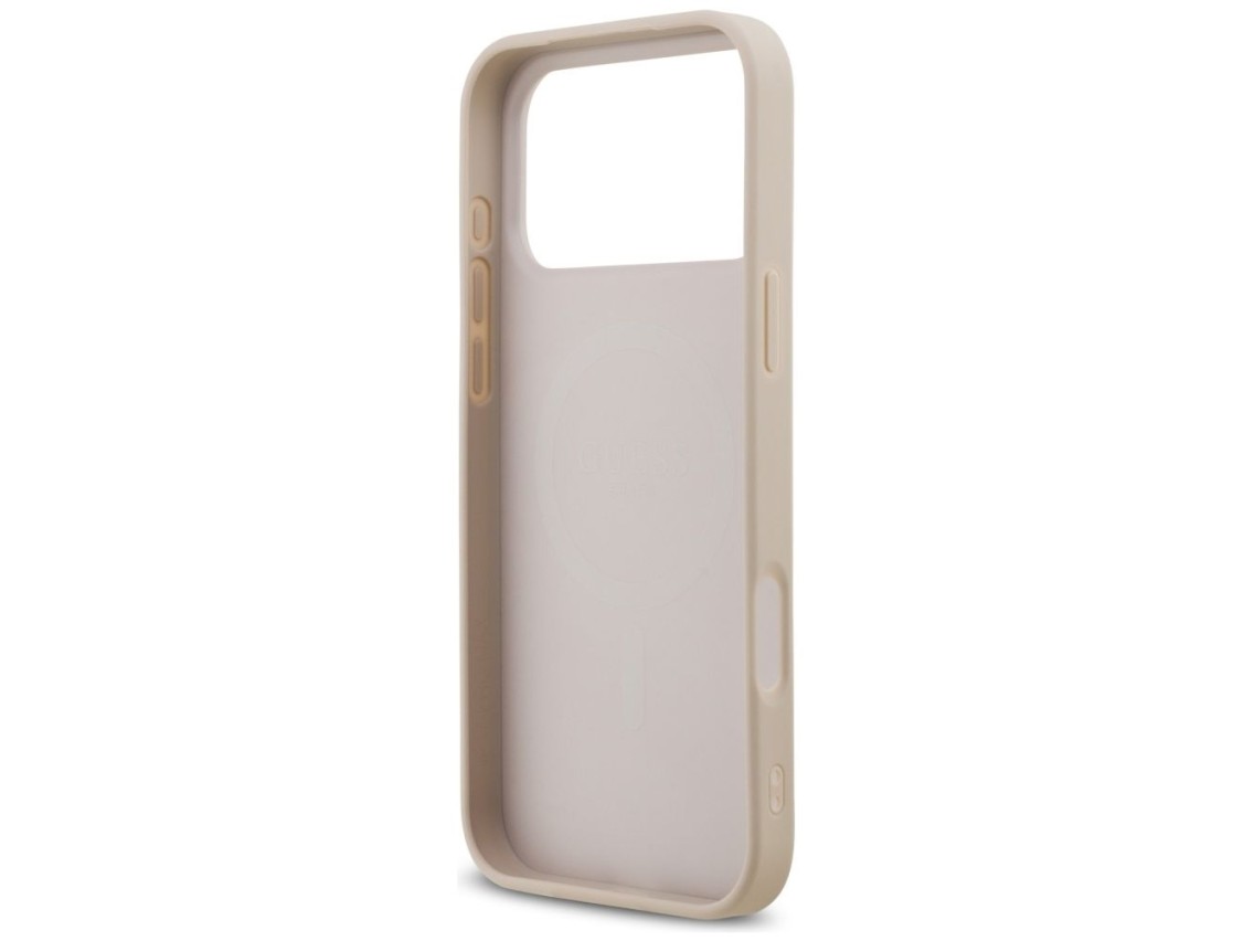 Capa Guess Saffiano Classic Logo MagSafe para iPhone 17 Pro Max - Rosa