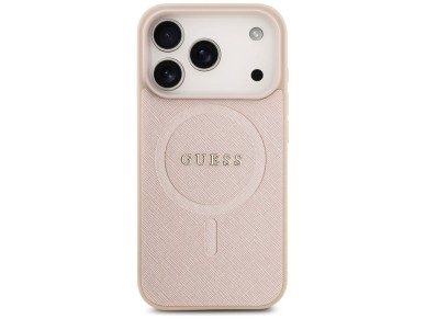 Guess Saffiano Classic Logo MagSafe Case for iPhone 17 Pro - Pink Guess Saffiano Classic Logo MagSafe Case for iPhone 17 Pro - Pink
