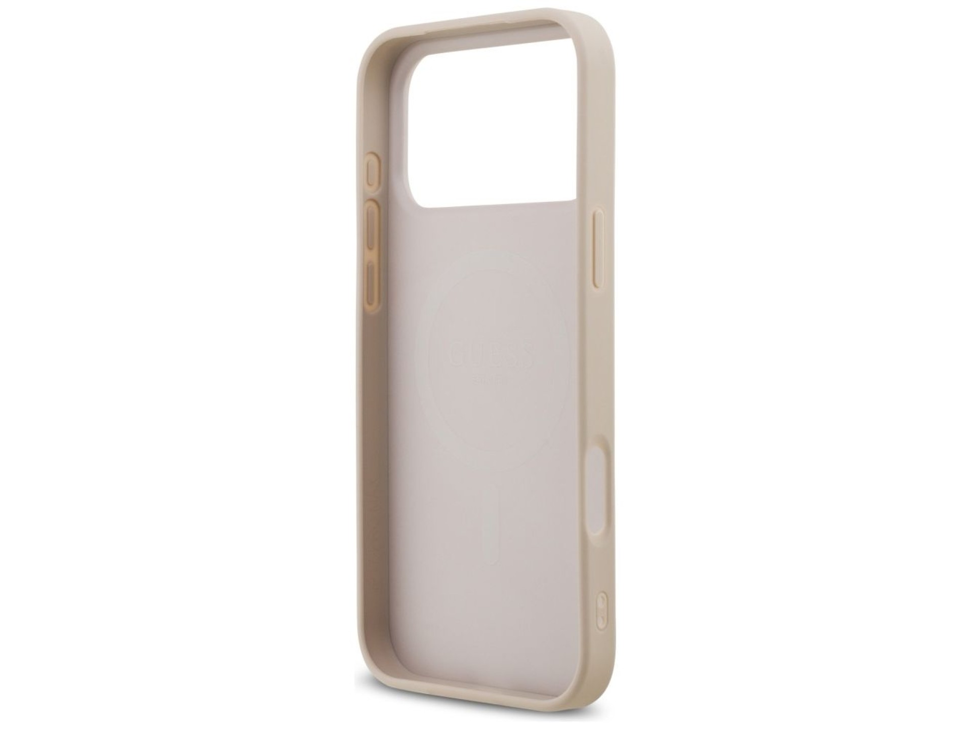 Capa Guess Saffiano Classic Logo MagSafe para iPhone 17 Pro Max - Rosa