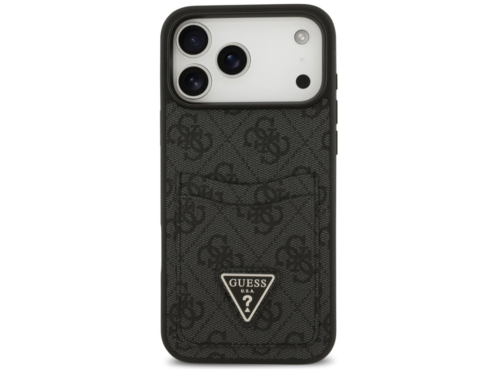 Funda Guess 4G nauble Card Triangle para iPhone 17 Pro Max - negra