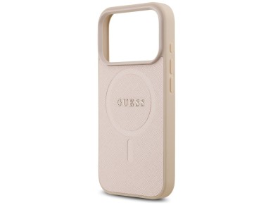 Guess Saffiano Classic Logo MagSafe Case for iPhone 17 Pro - Pink Guess Saffiano Classic Logo MagSafe Case for iPhone 17 Pro - Pink