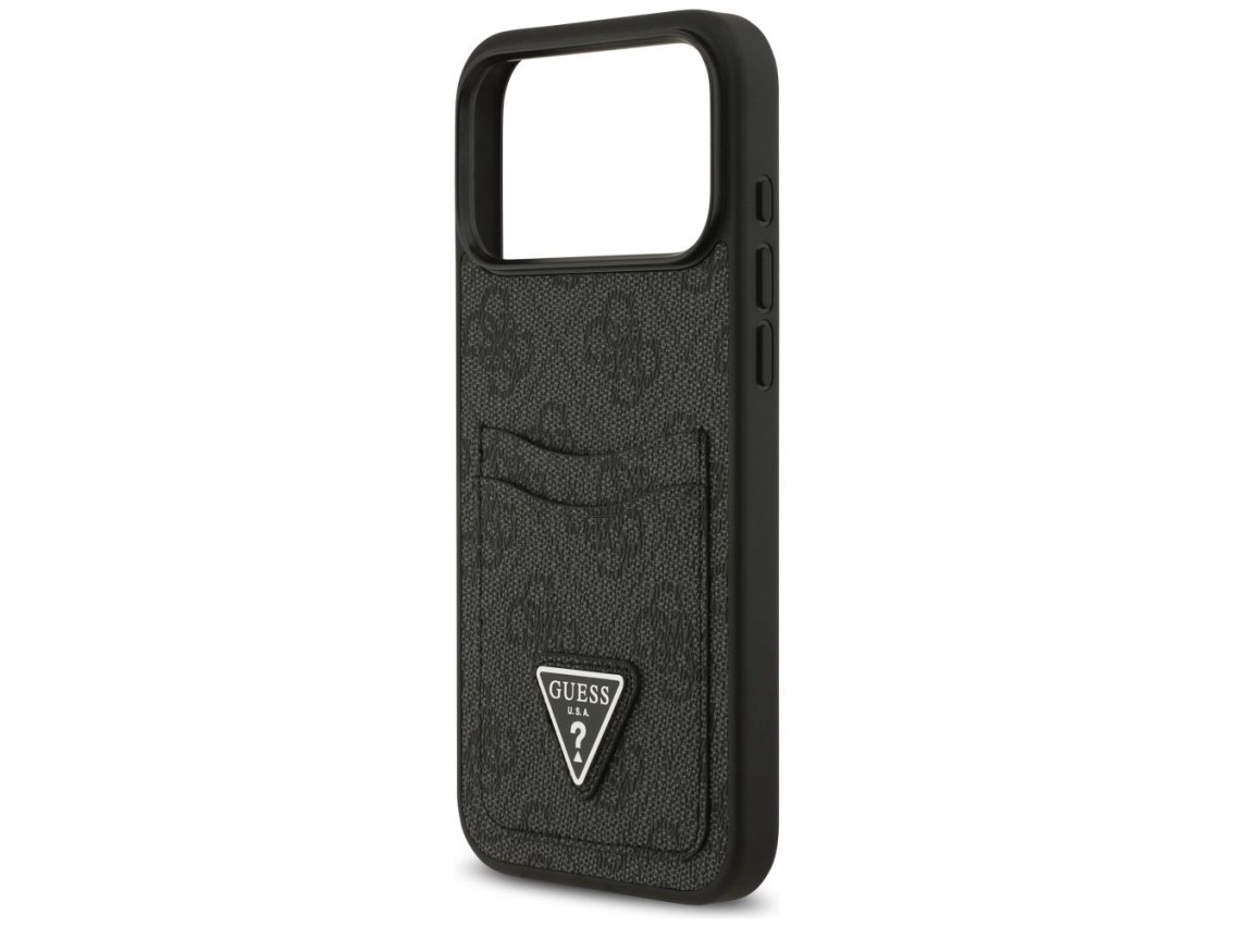 Funda Guess 4G nauble Card Triangle para iPhone 17 Pro Max - negra