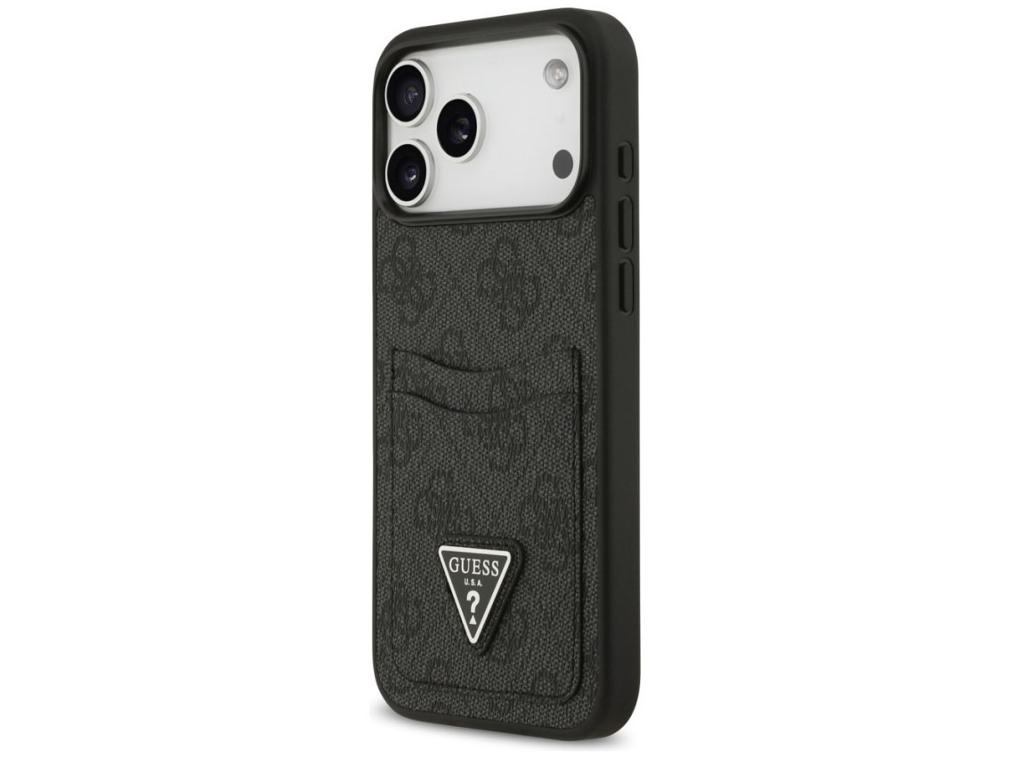 Funda Guess 4G nauble Card Triangle para iPhone 17 Pro Max - negra