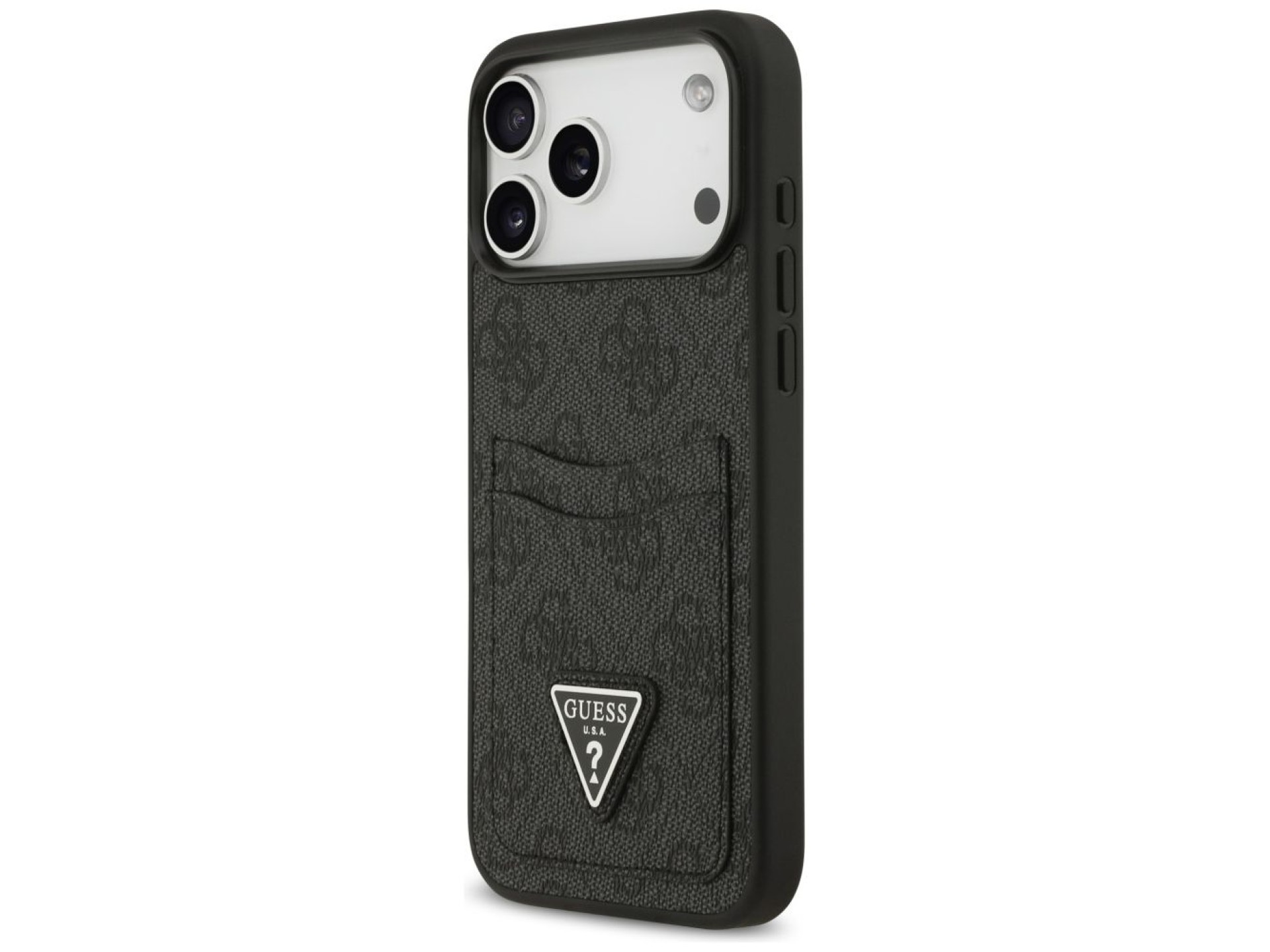 Funda Guess 4G nauble Card Triangle para iPhone 17 Pro Max - negra