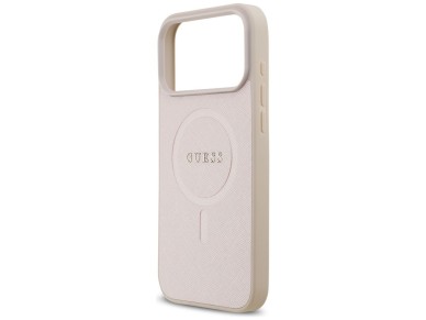 Guess Saffiano Classic Logo MagSafe Case for iPhone 17 Pro Max - Pink Guess Saffiano Classic Logo MagSafe Case for iPhone 17 Pro Max - Pink