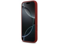 Guess Silicone Script Metal Logo MagSafe Case for iPhone 17 Pro - Red
