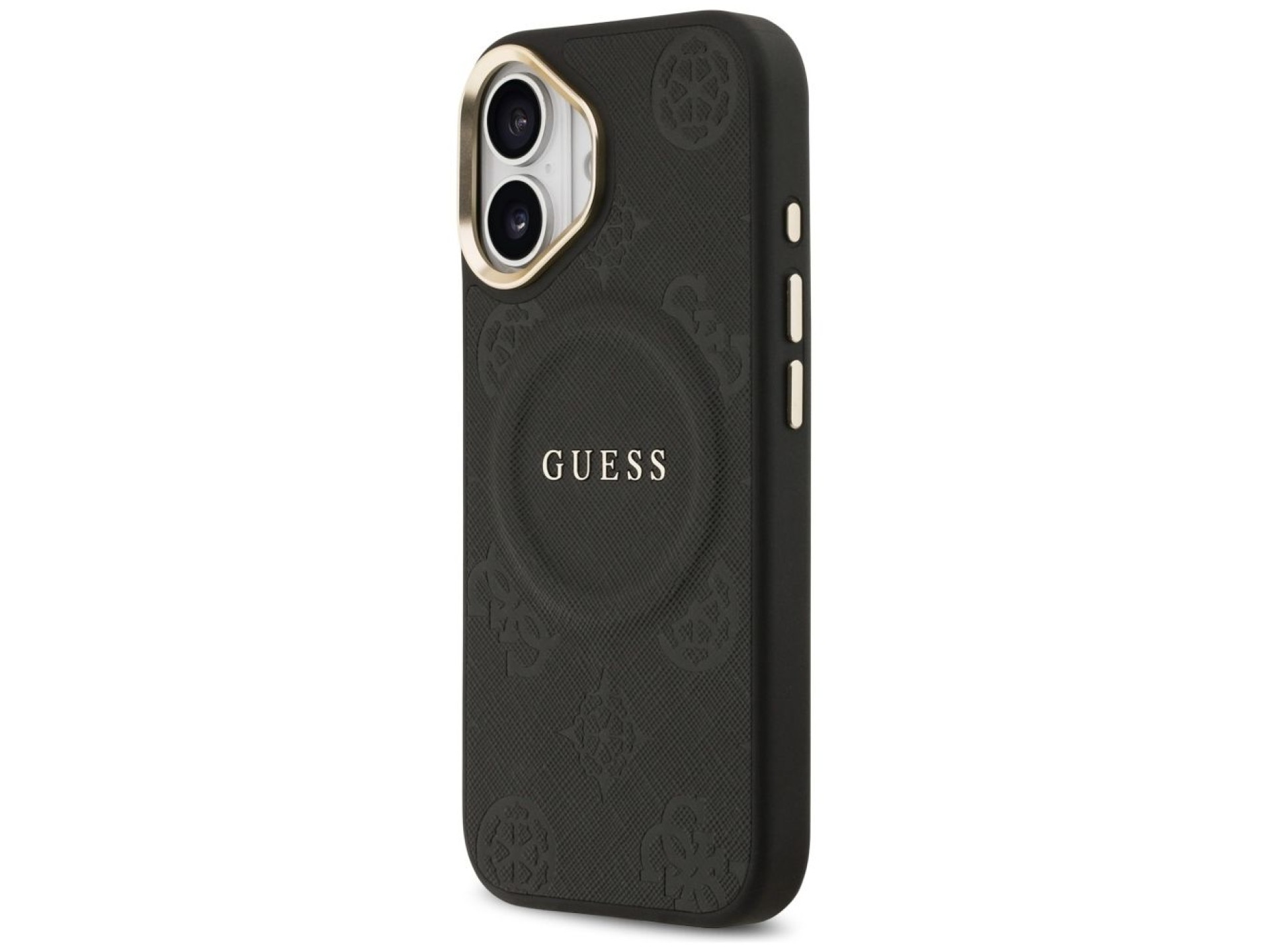 Guess Peony Hot Stamp MagSafe Case for iPhone 17 - Black