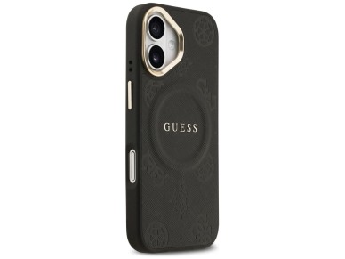 Guess Peony Hot Stamp MagSafe Case for iPhone 17 - Black Guess Peony Hot Stamp MagSafe Case for iPhone 17 - Black