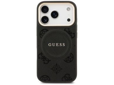 Guess Peony Hot Stamp MagSafe Case for iPhone 17 Pro - Black Guess Peony Hot Stamp MagSafe Case for iPhone 17 Pro - Black