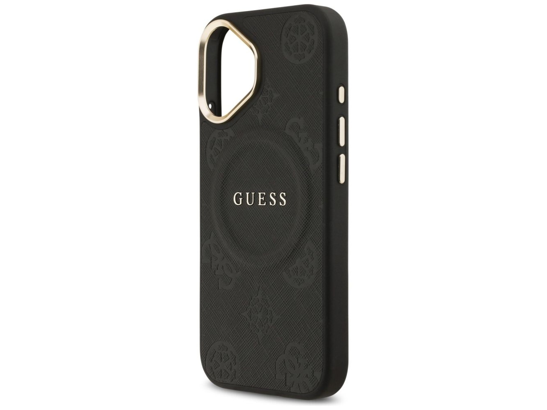 Guess Peony Hot Stamp MagSafe Case for iPhone 17 - Black