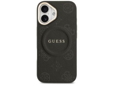 Guess Peony Hot Stamp MagSafe Case for iPhone 17 - Black Guess Peony Hot Stamp MagSafe Case for iPhone 17 - Black