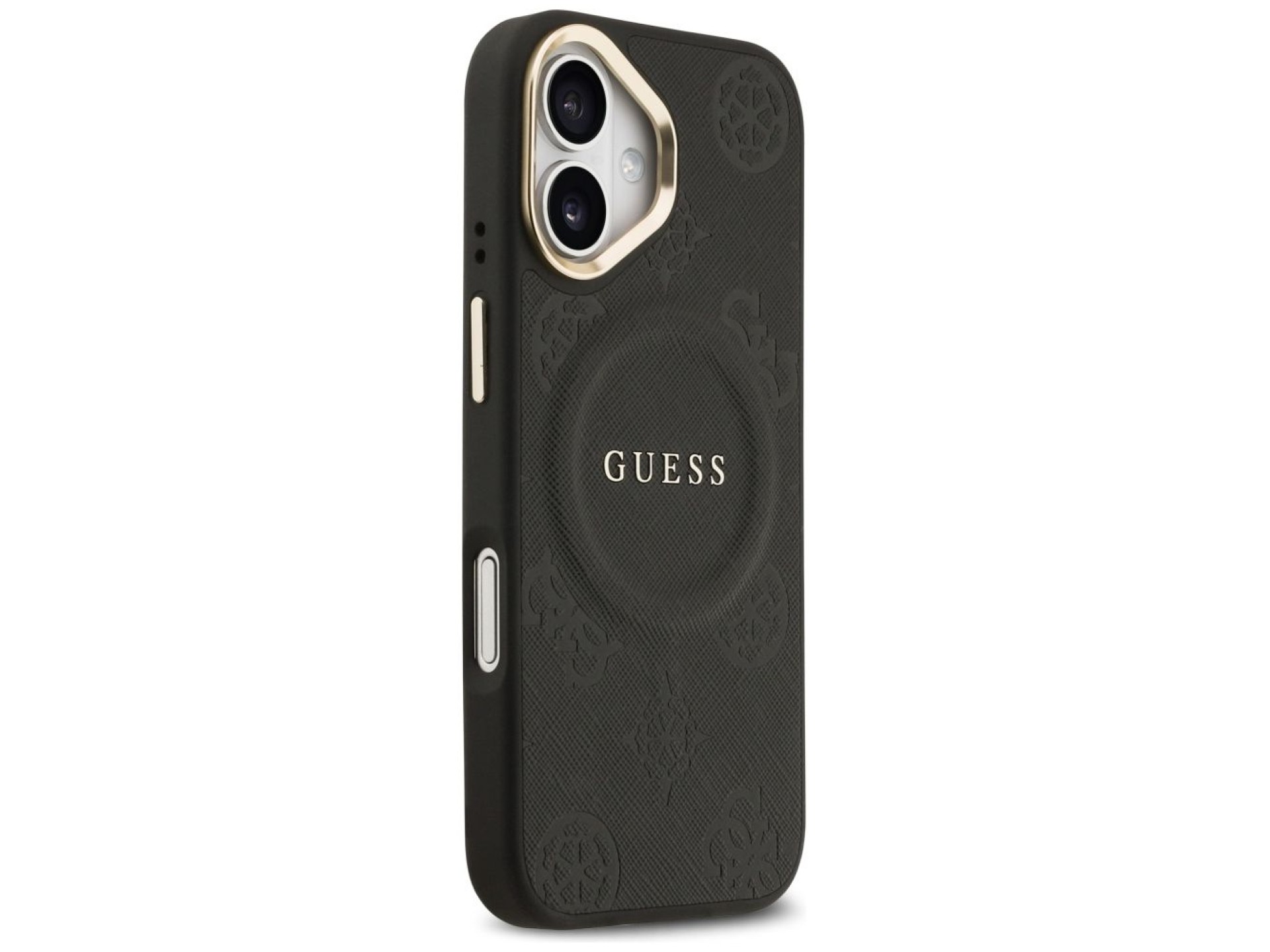 Guess Peony Hot Stamp MagSafe Case for iPhone 17 - Black