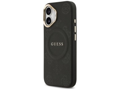 Guess Peony Hot Stamp MagSafe Case for iPhone 17 - Black Guess Peony Hot Stamp MagSafe Case for iPhone 17 - Black