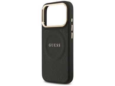 Guess Peony Hot Stamp MagSafe Case for iPhone 17 Pro - Black Guess Peony Hot Stamp MagSafe Case for iPhone 17 Pro - Black
