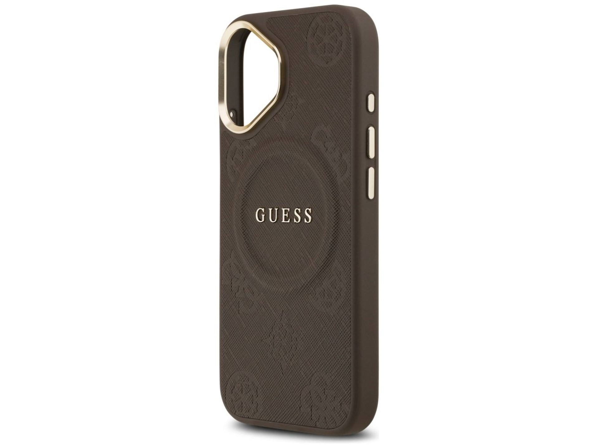 Guess Peony Hot Stamp MagSafe Case for iPhone 17 - Brown