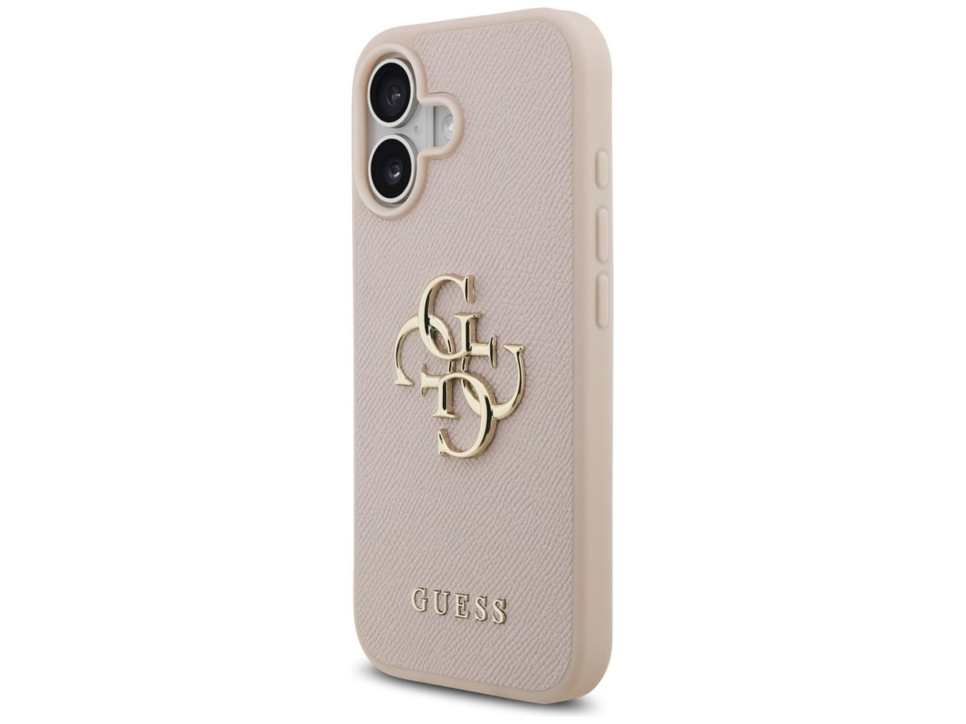 Capa Guess Granulada Big 4G e com Logo Clássico para iPhone 17 - Rosa