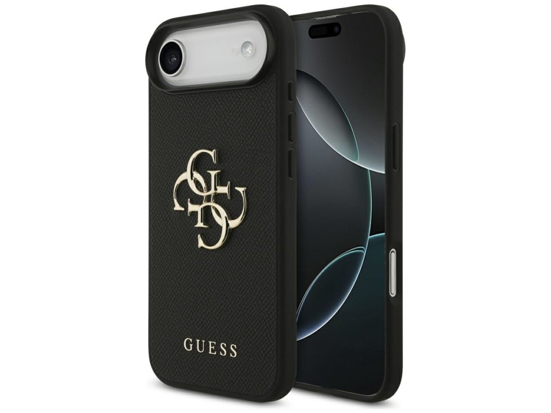 Guess Grained Big 4G & Classic Logo case for iPhone Air - black