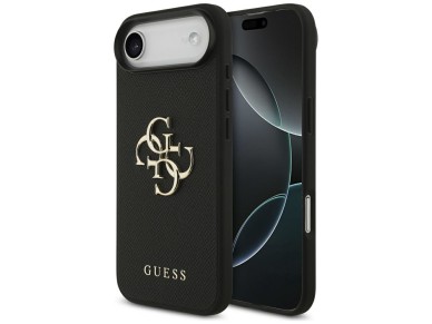 Guess Grained Big 4G & Classic Logo case for iPhone Air - black Guess Grained Big 4G & Classic Logo case for iPhone Air - black
