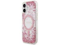 Funda Guess Resin Bottom Glitter MagSafe para iPhone 17 - Rosa Funda Guess Resin Bottom Glitter MagSafe para iPhone 17 - Rosa