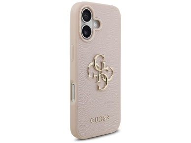 Capa Guess Granulada Big 4G e com Logo Clássico para iPhone 17 - Rosa Capa Guess Granulada Big 4G e com Logo Clássico para iPhone 17 - Rosa