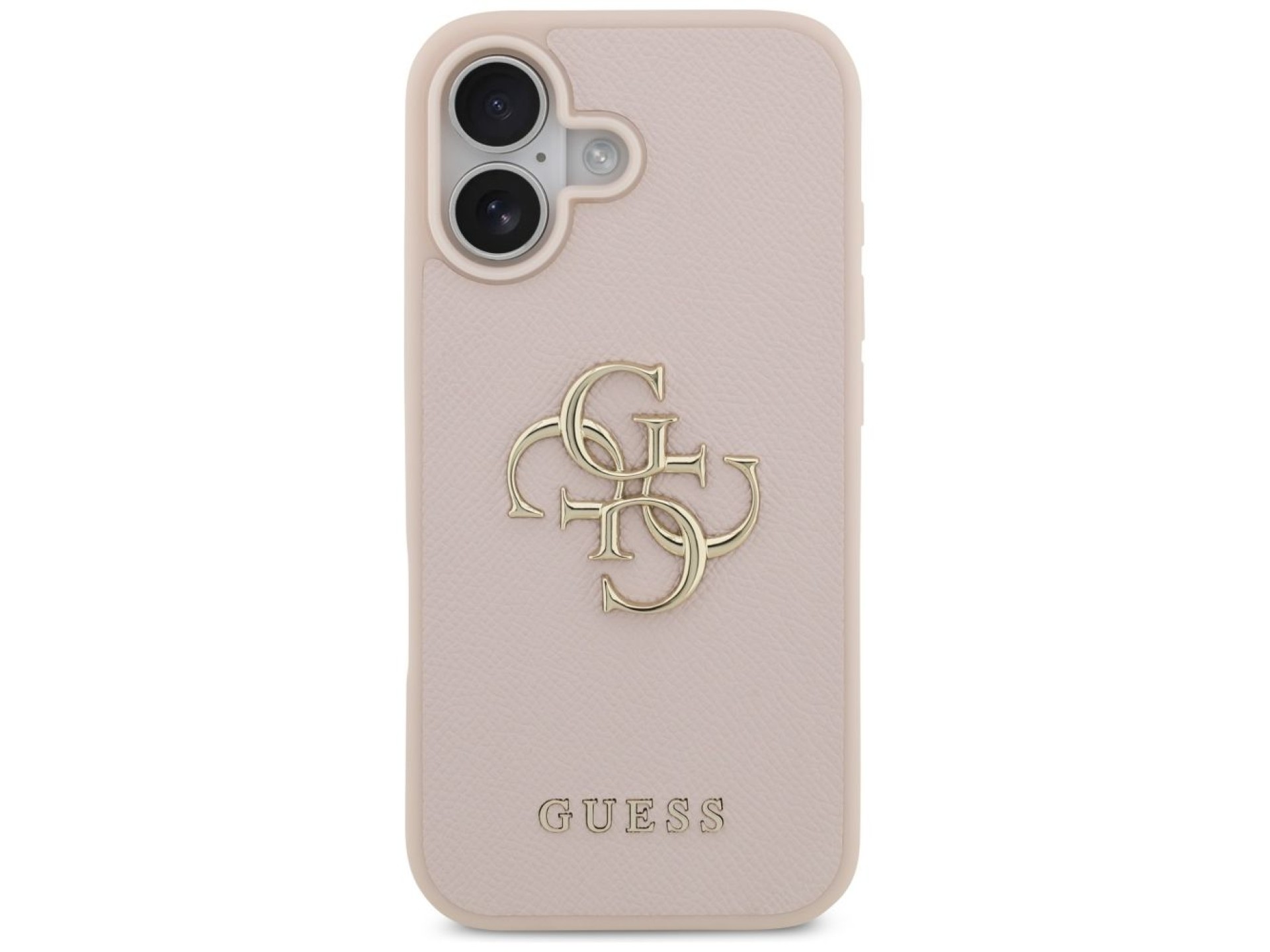 Capa Guess Granulada Big 4G e com Logo Clássico para iPhone 17 - Rosa