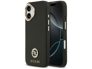Guess Grained Strass Logo MagSafe case for iPhone 17 - black Guess Grained Strass Logo MagSafe case for iPhone 17 - black