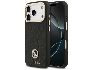 Guess Grained Strass Logo MagSafe case for iPhone 17 Pro - black Guess Grained Strass Logo MagSafe case for iPhone 17 Pro - black