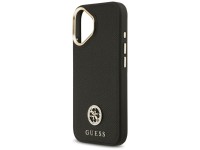 Capa MagSafe Guess com logo Strass granulado para iPhone 17 - preta Capa MagSafe Guess com logo Strass granulado para iPhone 17 - preta