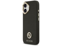Capa MagSafe Guess com logo Strass granulado para iPhone 17 - preta Capa MagSafe Guess com logo Strass granulado para iPhone 17 - preta