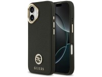 Capa MagSafe Guess com logo Strass granulado para iPhone 17 - preta Capa MagSafe Guess com logo Strass granulado para iPhone 17 - preta