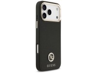 Funda Guess Grained Strass Logo MagSafe para iPhone 17 Pro Max - negra
