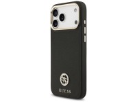 Funda Guess Grained Strass Logo MagSafe para iPhone 17 Pro Max - negra