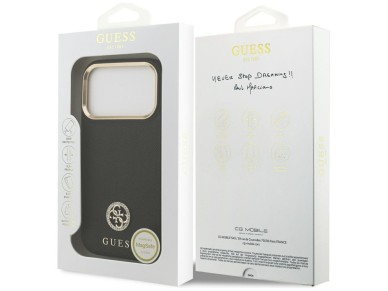 Guess Grained Strass Logo MagSafe case for iPhone 17 Pro - black Guess Grained Strass Logo MagSafe case for iPhone 17 Pro - black